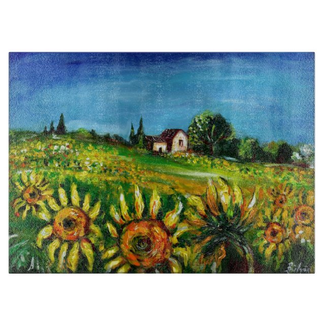 PLANCHE À DÉCOUPER SOUFFRANCES ET CAMPAGNE EN TOSCANE (Devant)