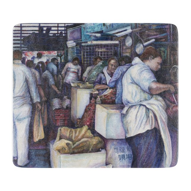 Planche À Découper Soupe à la tête de poisson, Singapour (Devant)