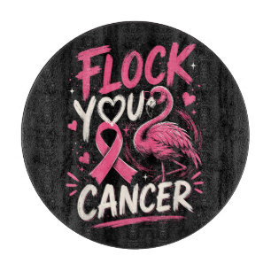 Planche À Découper Soutien de guerrier contre le cancer du sein Flama