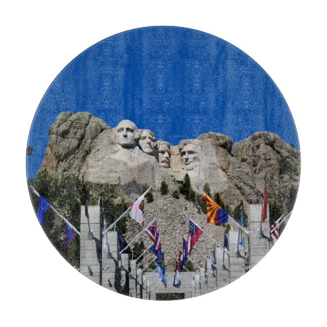 Planche À Découper Souvenir photo personnalisable Mount Rushmore (Devant)