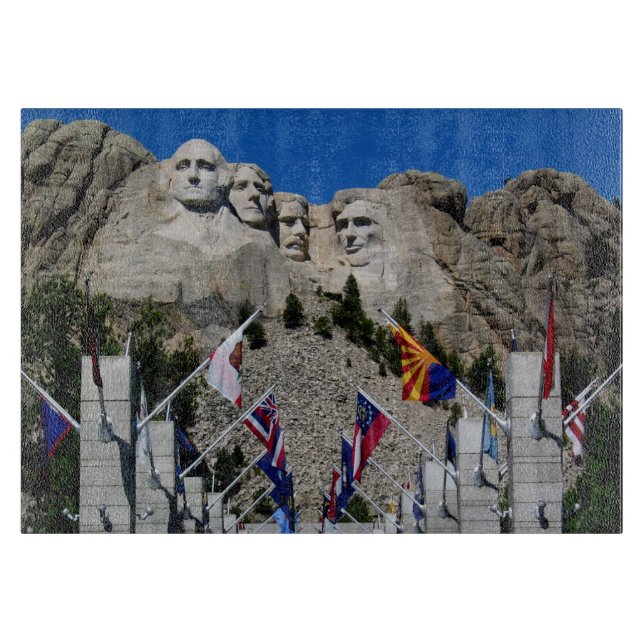 Planche À Découper Souvenir photo personnalisable Mount Rushmore (Devant)