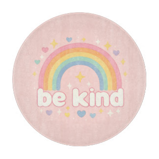 Planche À Découper Soyez Gentil – Arc-en-Ciel Pastel Positivité