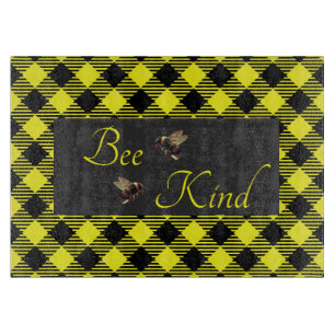Planche À Découper "Soyez Gentil" Gingham