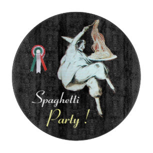 Planche À Découper SPAGHETTI PARTY CUISINE ITALIENNE, RESTAURANT Noir
