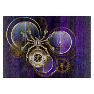 Planche À Découper Spider Steampunk sur Arrière - plan pourpre