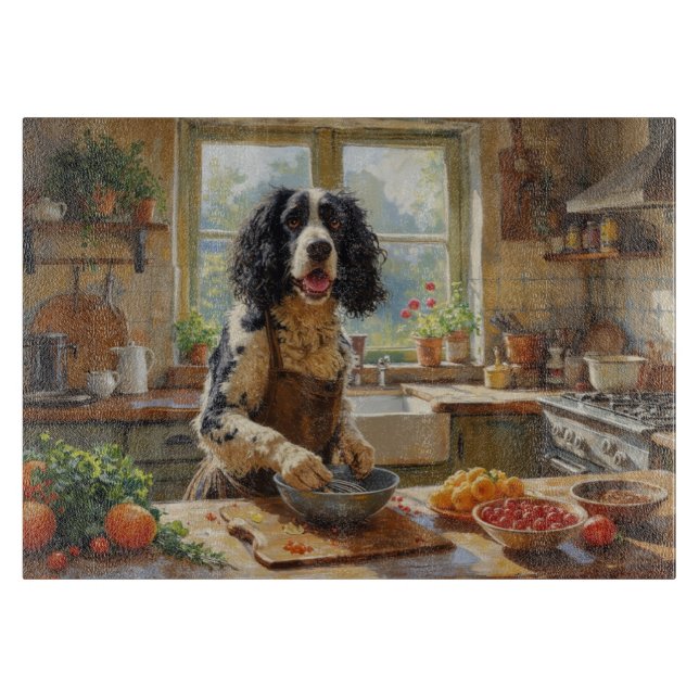 Planche À Découper Springer Spaniel cuisine dans la cuisine (Devant)