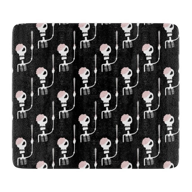 Planche À Découper Squelette d'Halloween avec épée (Devant)