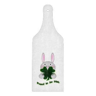 Planche À Découper St. Patricks Bunny Fier d'être Shamrock irlandais