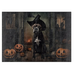 Planche À Découper Staffordshire Terrier Citrouilles Halloween effray