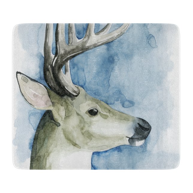 Planche À Découper Stag errant - Aquarelle (Devant)