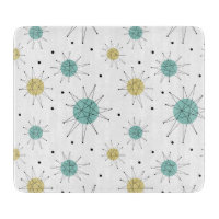 Starburst franciscain jaune turquoise mi-siècle