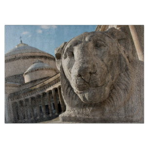 Planche À Découper statue de lion devant San Francesco di Paola