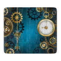 Steampunk Arrière - plan turquoise avec Gears