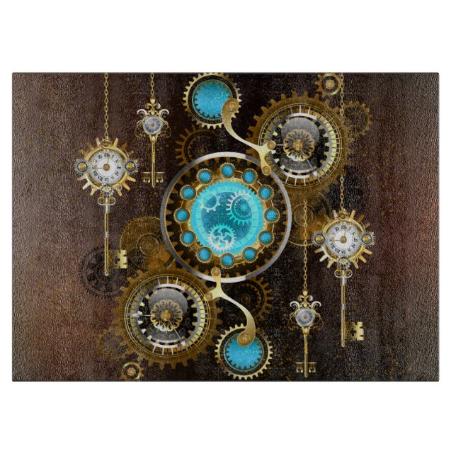 Planche À Découper Steampunk Rusty Background (Devant)