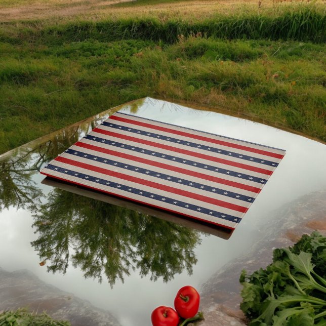Planche À Découper Stripes de style drapeau patriotique (Chopping Board)