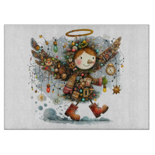 Planche À Découper Style Art Moderne Quirky Christmas Angel