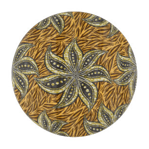 Planche À Découper Style Batik Floral Abstrait africain