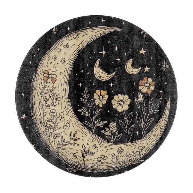 Planche À Découper Style Stars Moons Boho (Devant)