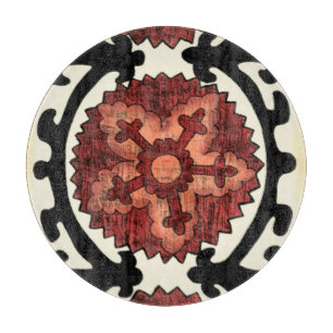 Planche À Découper Style Suzani Motif Floral Décoratif