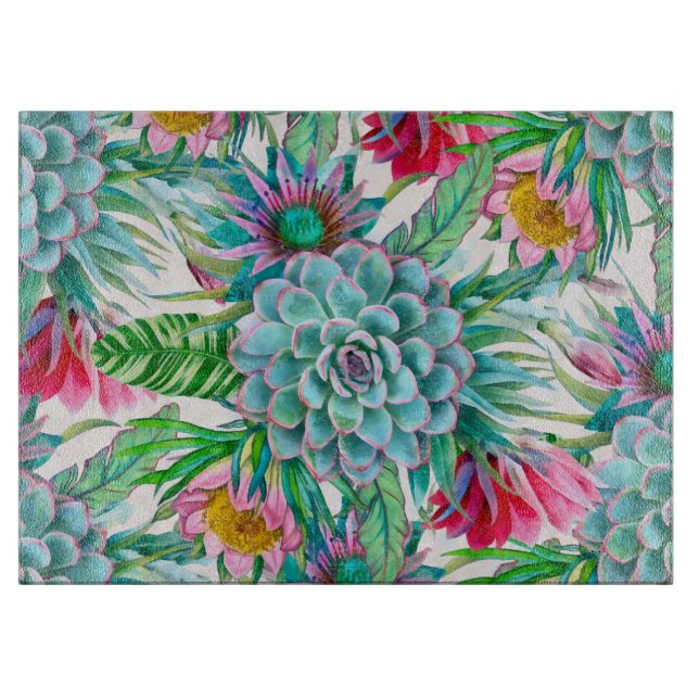 Planche À Découper Succulent jardin tropical (Devant)