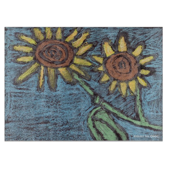 Planche À Découper Sunflowers Forever - Art pour enfants pour CHOC (Devant)