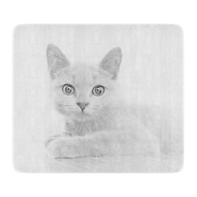Planche À Découper SUPER CUTE Kitten Cat Portrait (Devant)