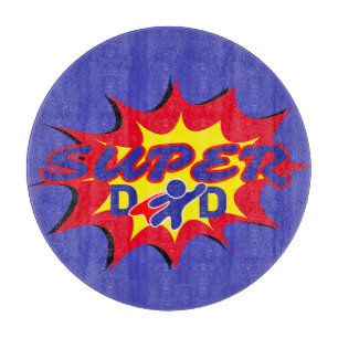 Planche À Découper Super Hero Papa Fête des pères de livre comique