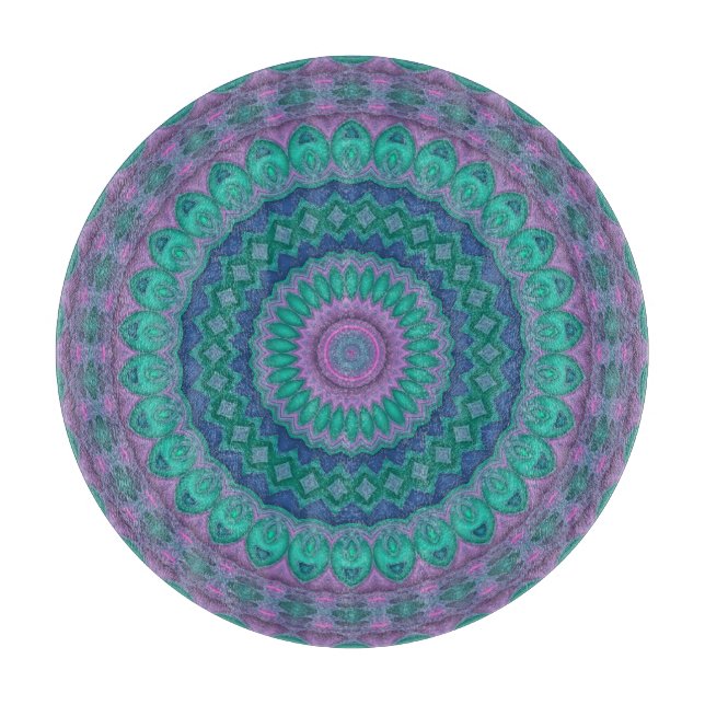 Planche À Découper Super Hippie Trippy Joyau coloré Mandala (Devant)