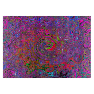 Planche À Découper Super psychédélique Magenta Retro Liquide Swirl