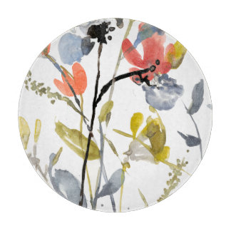 Planche À Découper Superposition de fleurs - Aquarelle Fleurs et tige