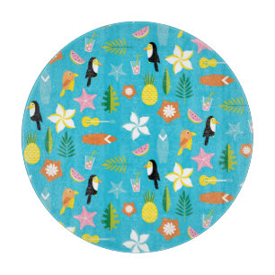 Planche À Découper Surf Hawaii Toucan Vintage