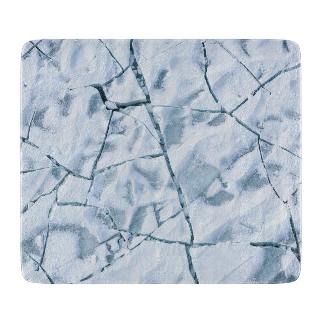 Planche À Découper Surface de glace fissurée (Style 1) Peinture à l'h (Devant)