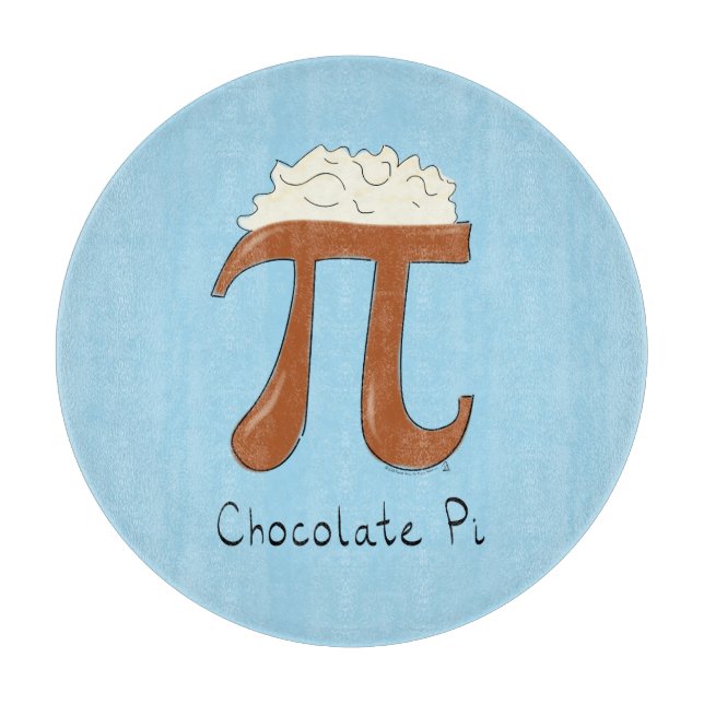 Planche À Découper Symbole de chocolat amusant Pi enseignant math (Devant)