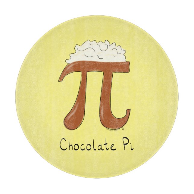 Planche À Découper Symbole de chocolat amusant Pi enseignant math (Devant)