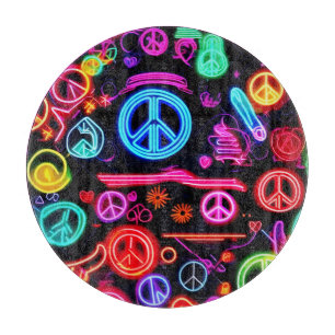 Planche À Découper SYMBOLE DE LA PAIX DE NEON Motifs