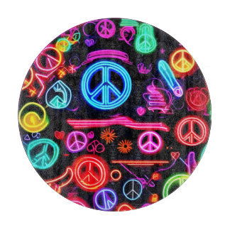 Planche À Découper SYMBOLE DE LA PAIX DE NEON Motifs