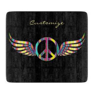 Planche À Découper Symbole de paix hippie à ailes Thunder_Cove