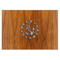 Symbole de pavillon de yacht sur impression en boi