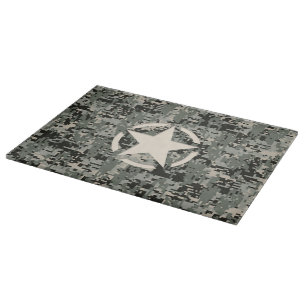 Planche À Découper Symbole d'étoile Camouflage numérique Pixel