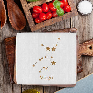 Planche À Découper Symbole moderne Zodiac Gold Virgo   Élément Terre