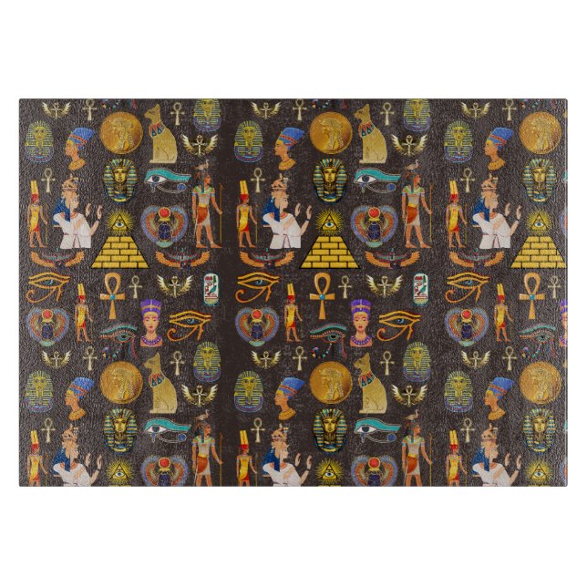 Planche À Découper Symbole Motif égyptien Hiéroglyphique antique (Devant)