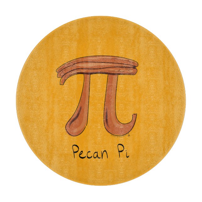 Planche À Découper Symbole Pecan Pi mignon Math enseignant cadeau (Devant)