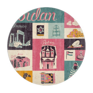 Planche À Découper Symboles illustrés de la culture jordanienne