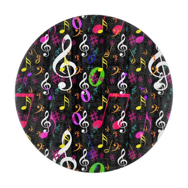 Planche À Découper Symboles musicaux Design Motif (Devant)
