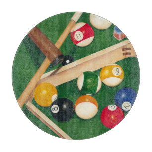 Planche À Découper Table de billard Lifelike avec boules et craie