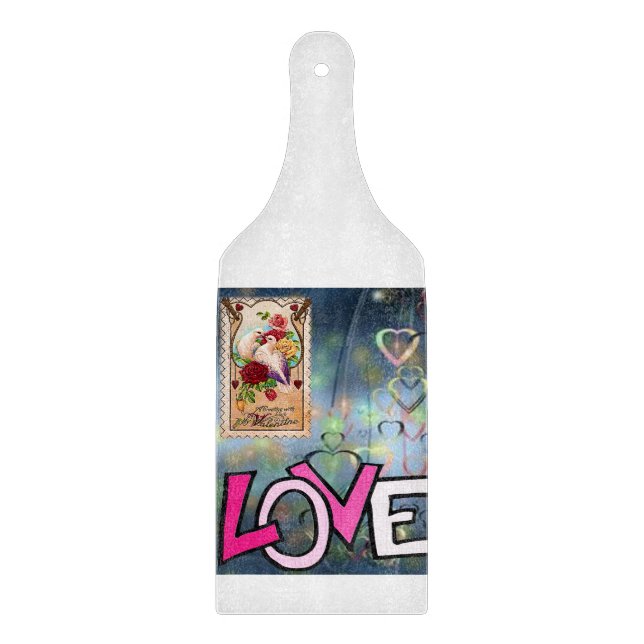 Planche À Découper Table de coupe de verre Saint-Valentin (Devant)