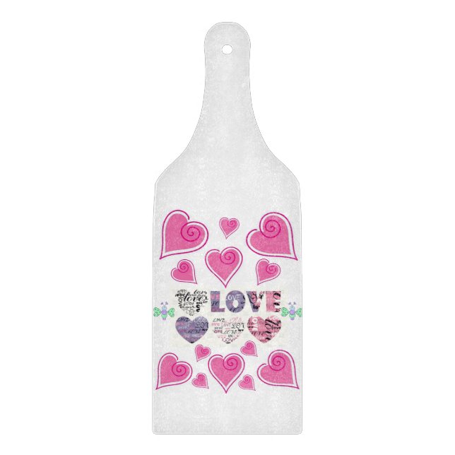 Planche À Découper Table de coupe de verre Saint-Valentin (Devant)