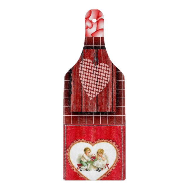 Planche À Découper Table de coupe de verre Saint-Valentin (Devant)