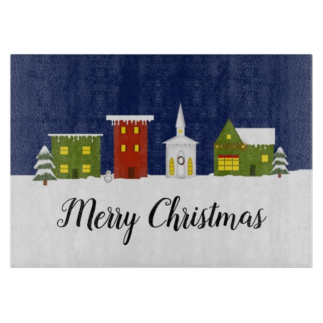 Planche À Découper Table de coupe en verre de Noël (Devant)