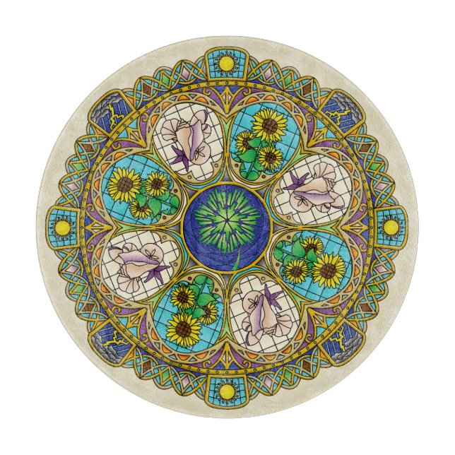 Planche À Découper Table de coupe en verre d'été Nouveau (Devant)